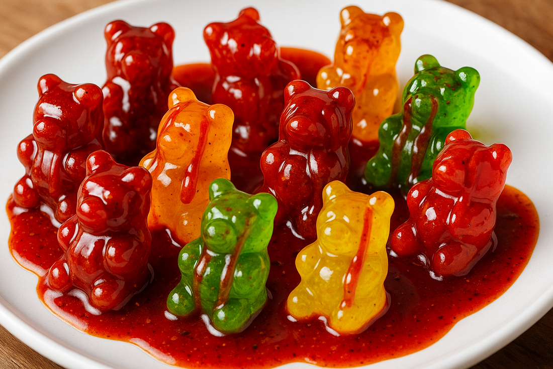 gummy bears in chamoy
